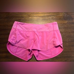 Pink lululemon shorts size 4